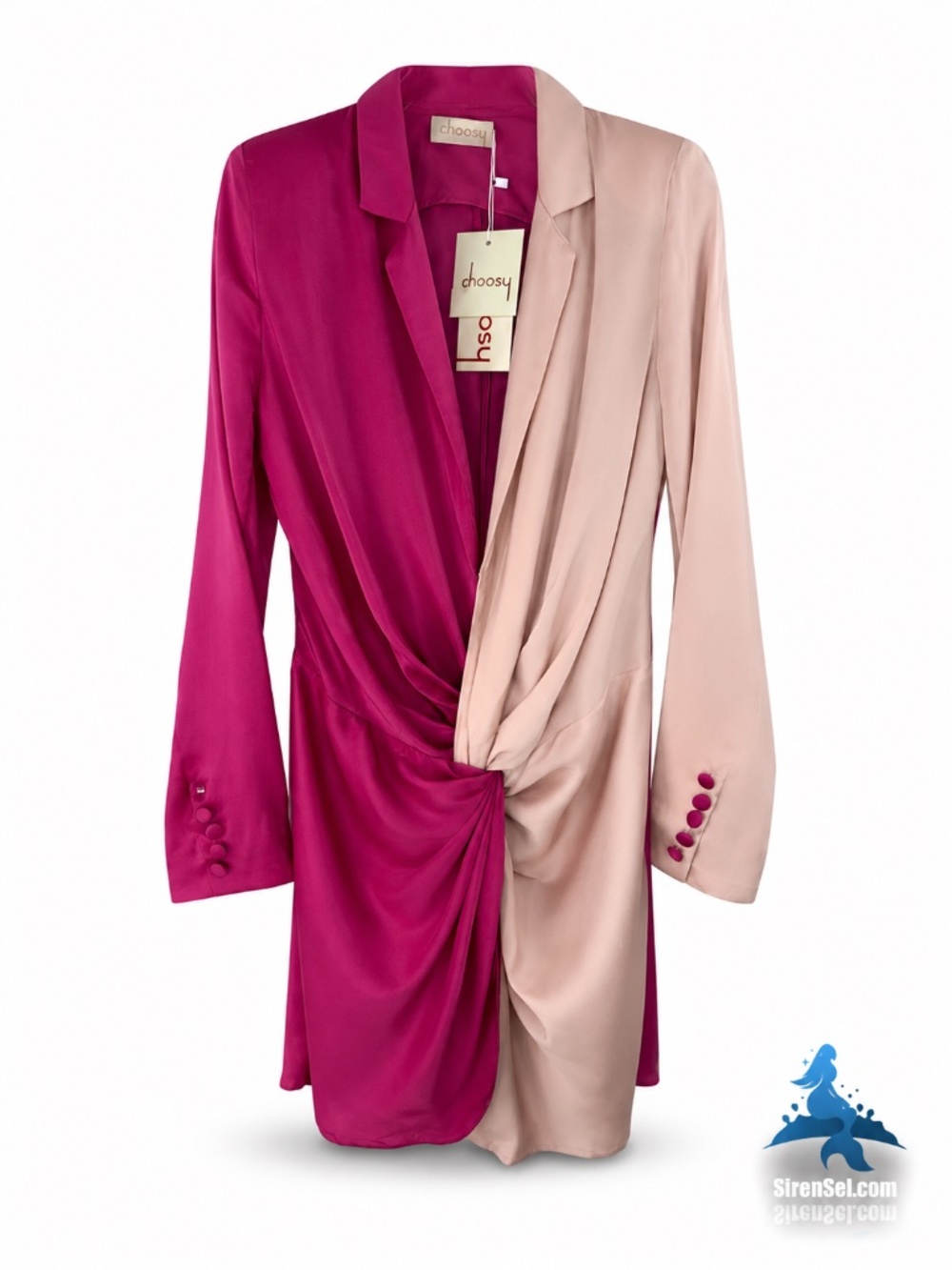 1154 NWT Choosy In a Mood Blazer Dress - Color Block - Size 2 - Fuschia Blush